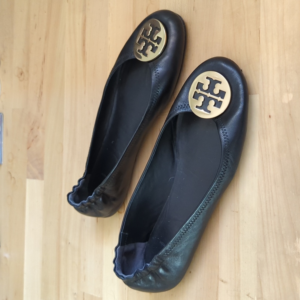 Tory Burch Minnie Black Ballet Flats